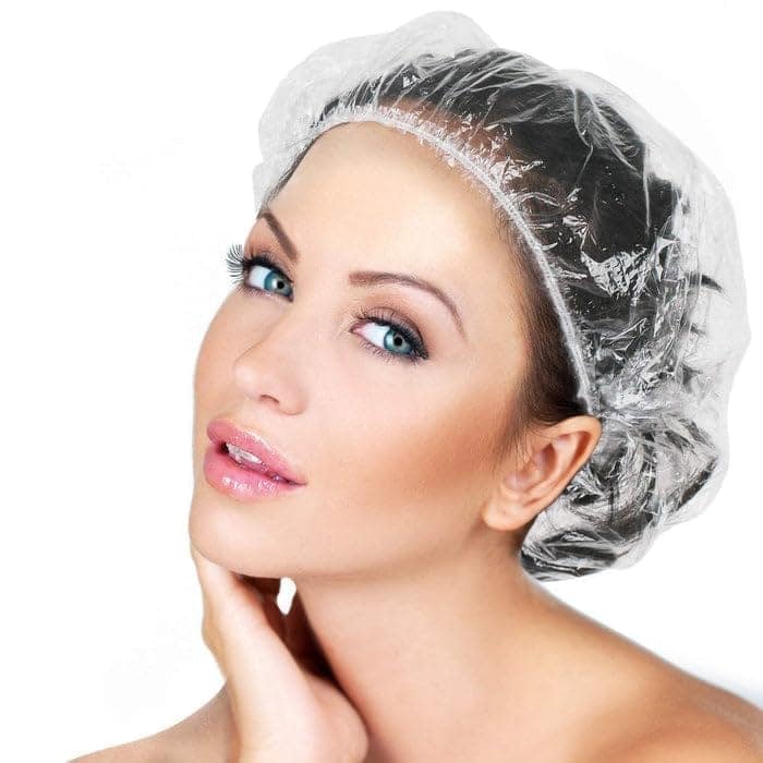 DHRUVINSRI Large Disposable Waterproof Shower Caps for Long Hairs, Hairs Protection – 12 Pack for Women,Value Pack, Elastic fit, Waterproof Protection Travel, Hotel, Spa, Salon