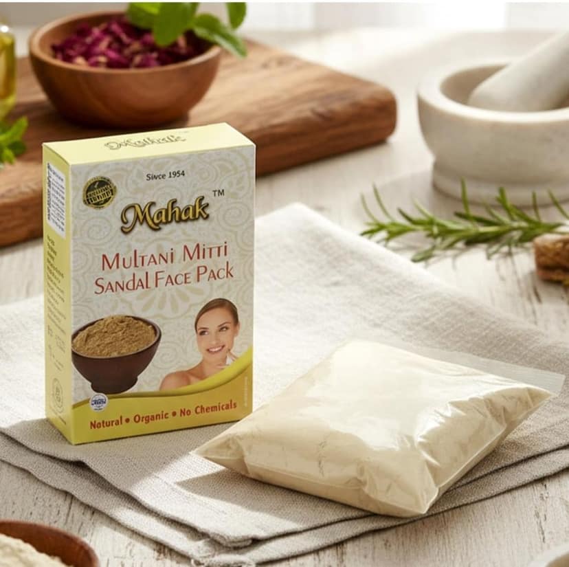 DHRUVINSRI 12791 100gram Herbal Tan Removing Multani Mitti Face Pack For Skin Care Age Group