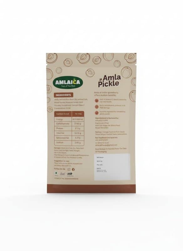 Amlaica Amla Pickle (250g) | Rich Source of Vitamin C & Immunity Booster | Traditional Indian Spicy Pickle view 2