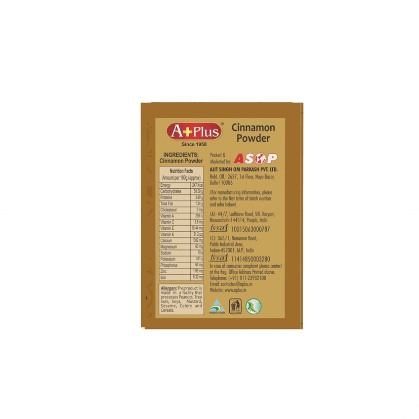 Aplus Dal Chini Cinnamon Powder 100g Box view 2