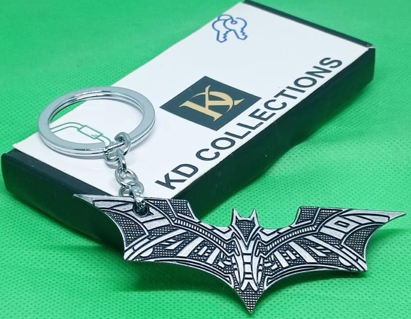 KD COLLECTIONS Batman Keychain For Bike & Cars – Grey Color – Pack Of 1 Keychain view 2
