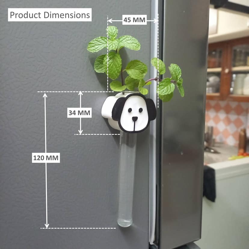 Magnetic Test Tube Planter for Fridge, Magnetic Surface view 2