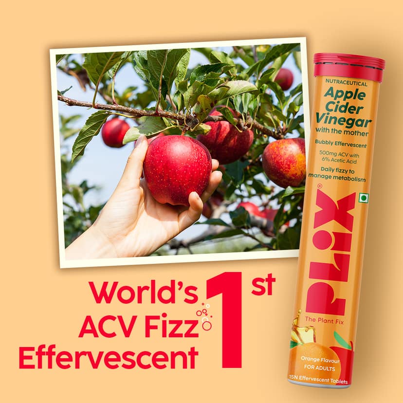 Apple Cider Vinegar Effervescent with the mother Pack of 12 Tubes__3 Months__180 Tablets view 2