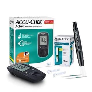 Accu-Chek Active Blood Glucose Monitoring System Kit with 10 Test Strips Free