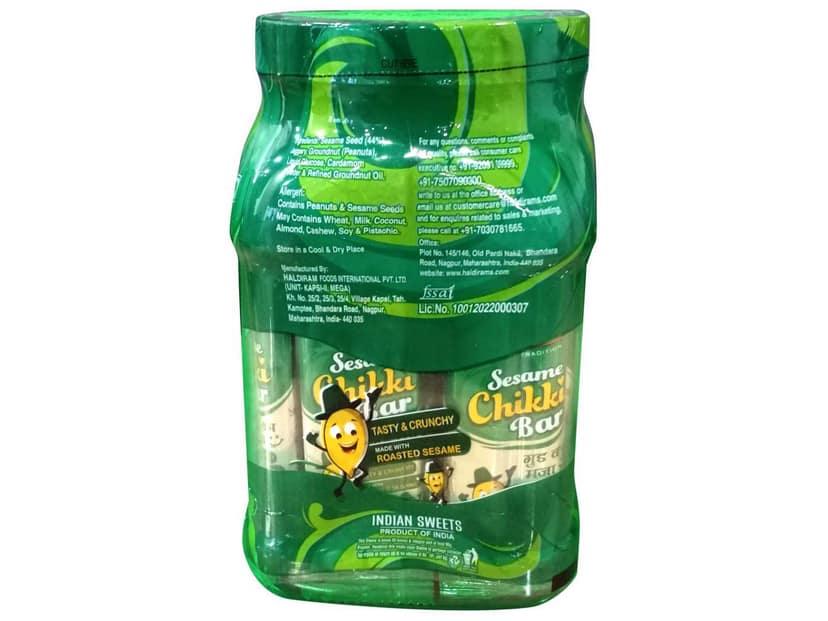 Haldiram's Sesame Chikki Bar Packed Sweets - 480 Gm view 2
