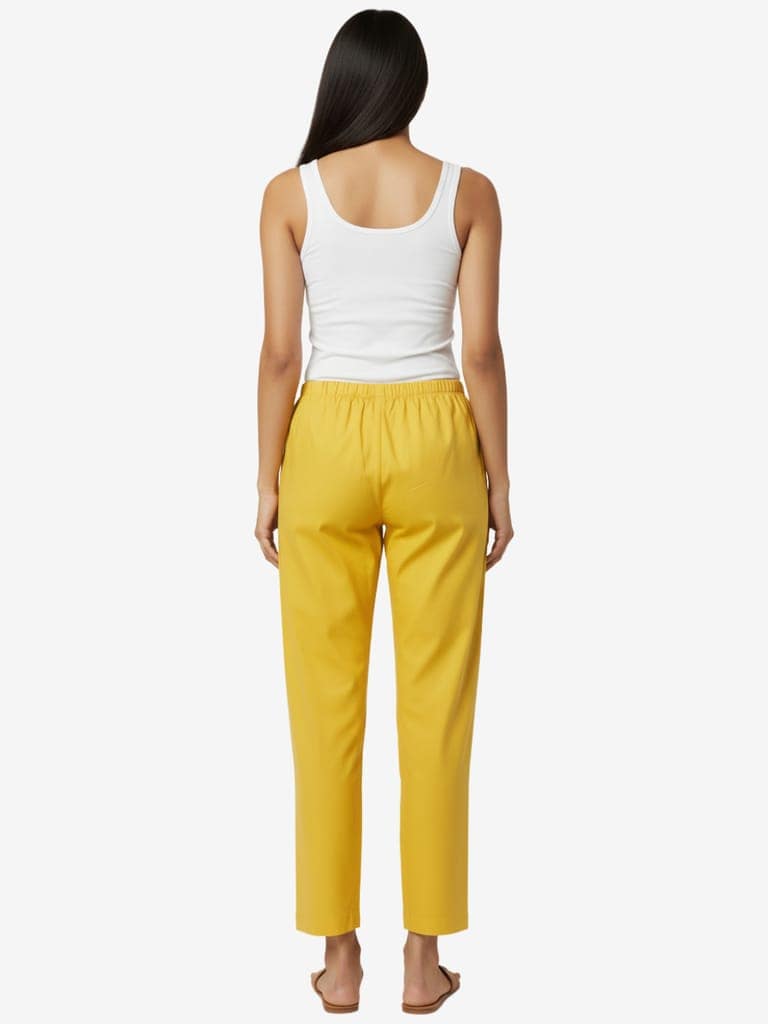 Women's Solid Cotton Trousers view 2