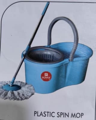 Spin Mop Bucket Floor Cleaning System with Microfiber Mop Head, Easy Wring Floor Mop and Bucket Set for Home Kitchen Bathroom Floor Cleaning