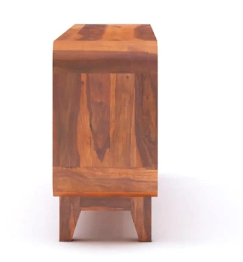 Sideboard Low Height TV Cabinet - Honey Finish - Large Size Sideboard Low Height TV Cabinet - Honey Finish - Large Size - Default view 2