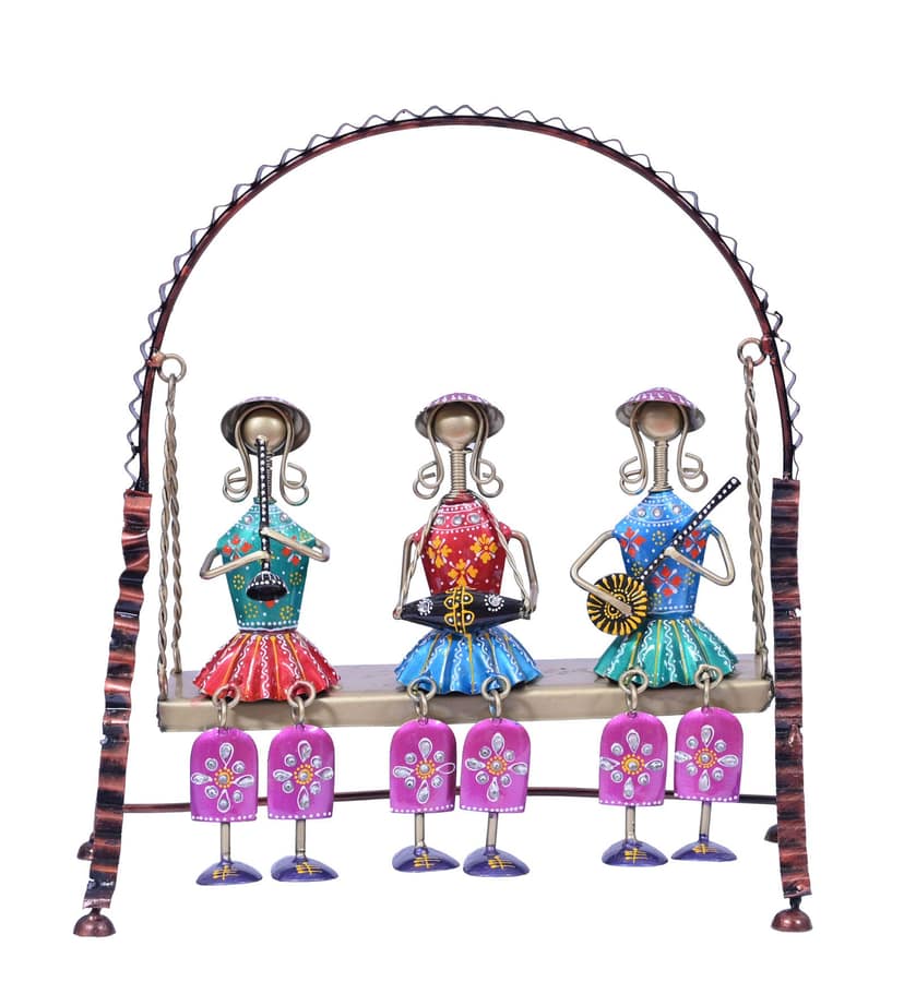 Indraj Premium Craft Classic Swing Jhula Musicians Doll Home & Office Decor/ Table Decorative Showpiece/Living Room Decor / Gift Item (16 Inch) view 2