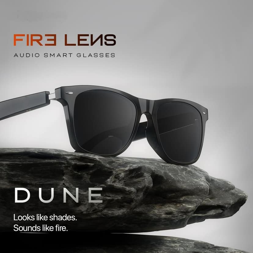 Fire-Lens Dune Smart Glasses, Bluetooth Calling & Open-Ear Bluetooth Sunglasses with HD Sound & Smart Audio Touch Controls Voice Assistant (Siri/Alexa/Google), Fast Charging for Men & Women view 2