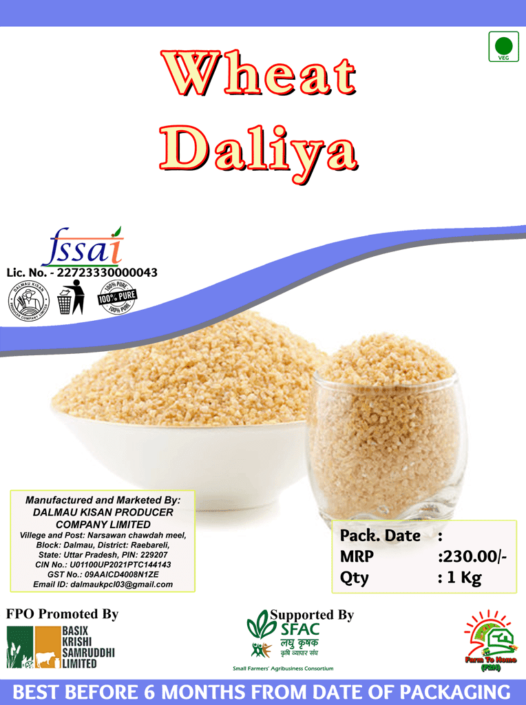 Wheat Daliya 1Kg - 100% Pure & Natural (pack of 2) view 2