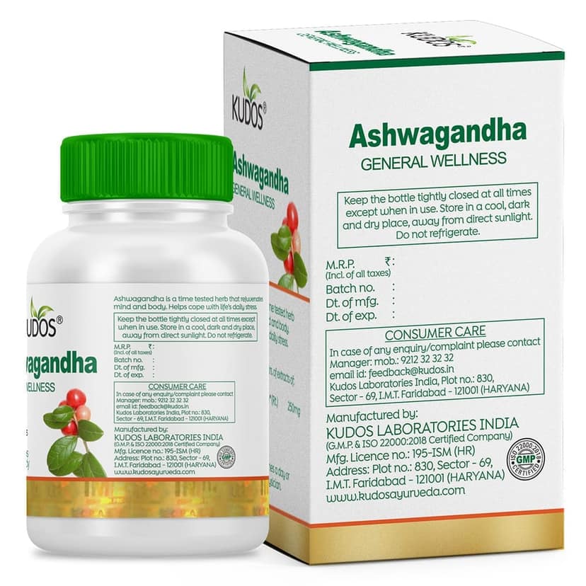 Kudos Ashwagandha Tablets - 60 Tablets view 2