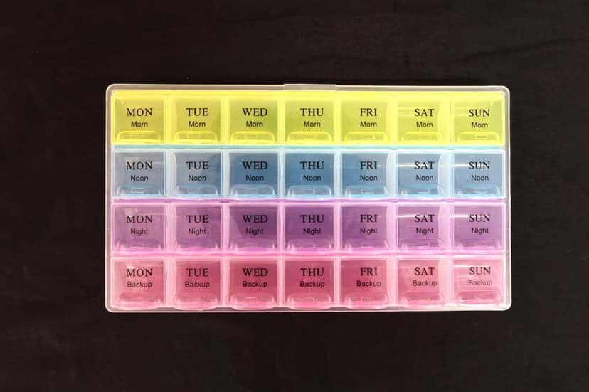 FAIRBIZPS Pill Medicine Organizer Reminder Storage Box 28 Days or 4 Weeks| Plastic | Pack of 1 view 2