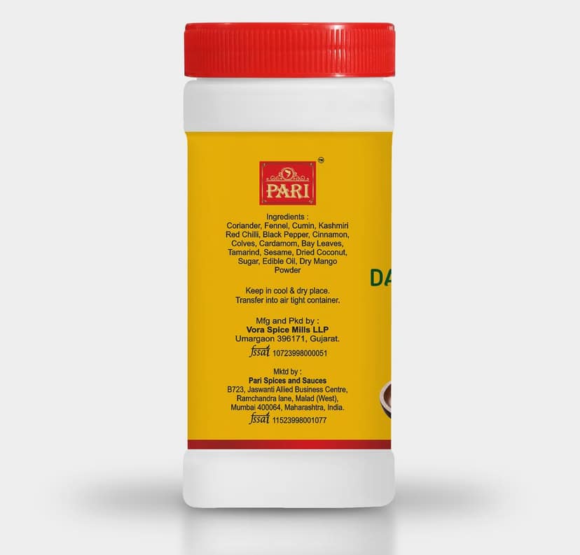 Pari Dabeli Masala | Tasty,Delicious,Flavorful Dabeli | for Healthy Cooking | Ready to Cook | All Seasonings Spices | Pure & Hygiene | Spice Mix | 100% Fresh and Natural | (Pack of 1 x 500g Jar) view 2