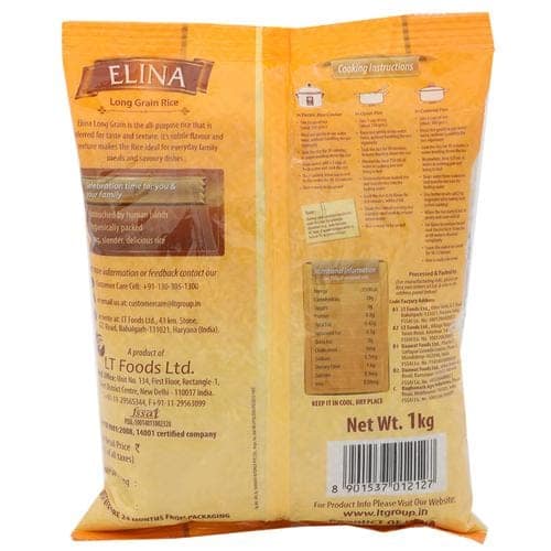 Elina Long Grain Rice, 1 Kg view 2