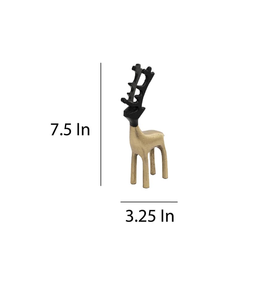 Cocovey Petite Golden Reindeer Metal Table Decor Elegant Home Accent 8.25 x 8.25 x 19.05 cm Pack of 1 view 2