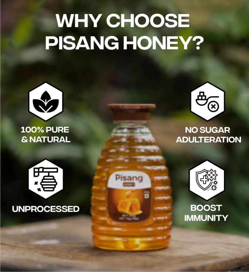 Pisang Honey Squeezy| 100% Pure|No Sugar Adulteration| Rich In Vitamins|Cold And Cough Relief| Immunity Booster| 520G (260X2 Pack) view 2