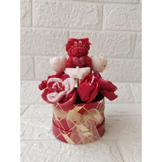 COFFEE & VANILLA SCENTED CANDLE BOUQUET GIFT SET