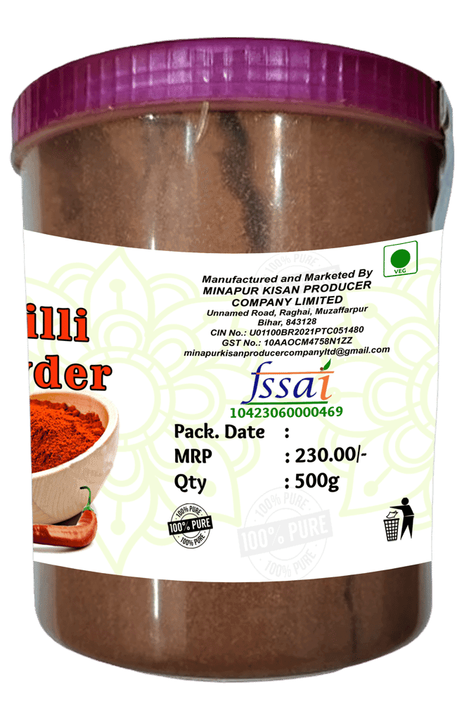 Pure Chilli Powder - 100% Natural and Fresh | 500gm view 2