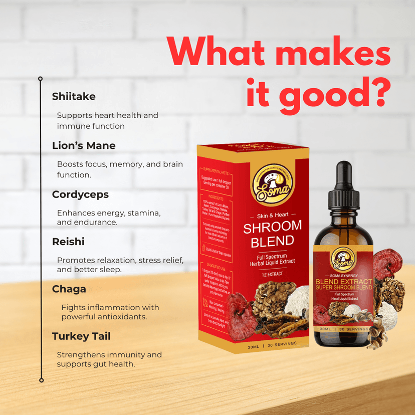 SomaShrooms SuperShroom Blend 6 in 1 for Energy and Immunity view 2