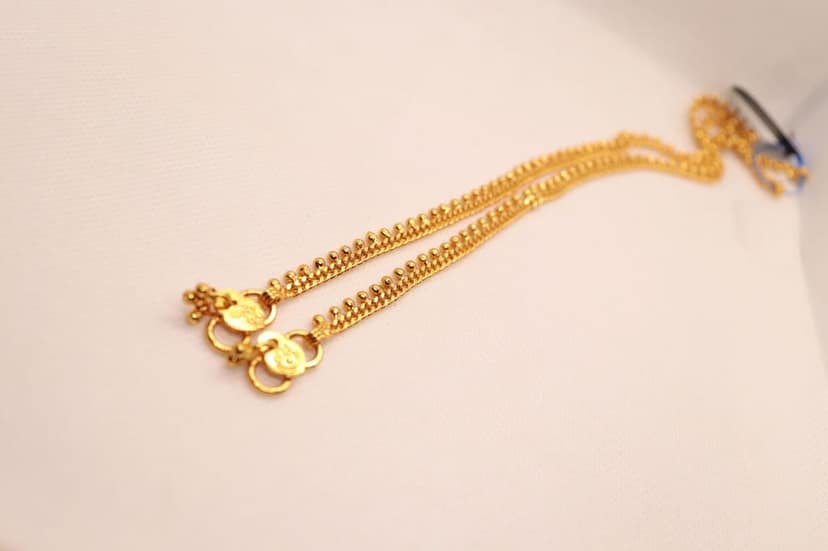 Gold Plated Traditional Indian Payal Anklet For Women view 2