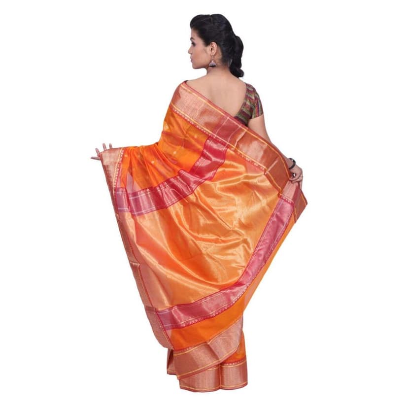 HANDLOOM CHANDERI SAREE- MERCERISED(COTTON+SILK MIX) WITH BLOUSE (SKU - 1SC203110620 SAREE- 89) view 2