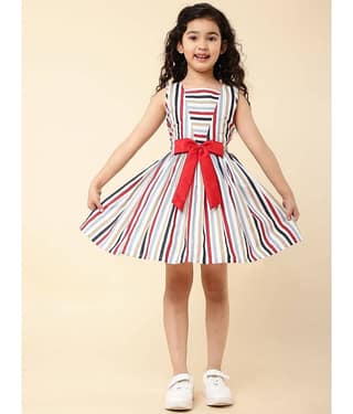 A.T.U.N. Cotton Frock For Girls ( Pack of 1 , Multi )