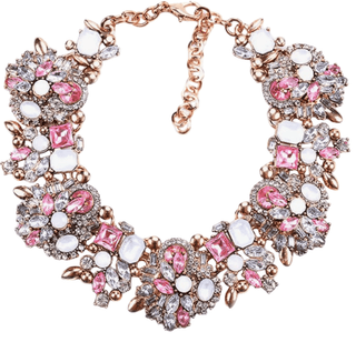 Floral Crystal Statement Necklace