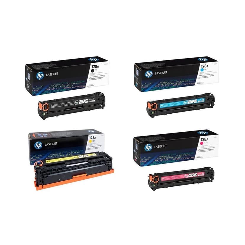 HP 128A CMYK Toner Cartridge Set for HP Color LaserJet Pro CP1525nw, CM1415fnw Printers view 2