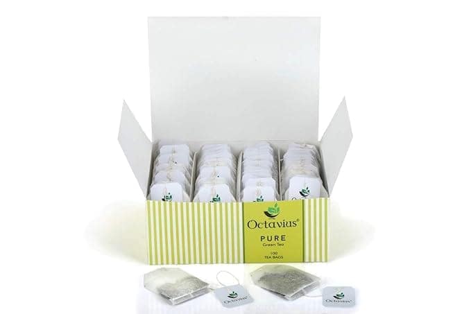 Octavius Pure Green Tea Bags - 100 Pieces | 100% Natural | Antioxidant-rich | Reduces Waist | Detox Green Tea Bags (1.7 gm x 100 Bags) view 2