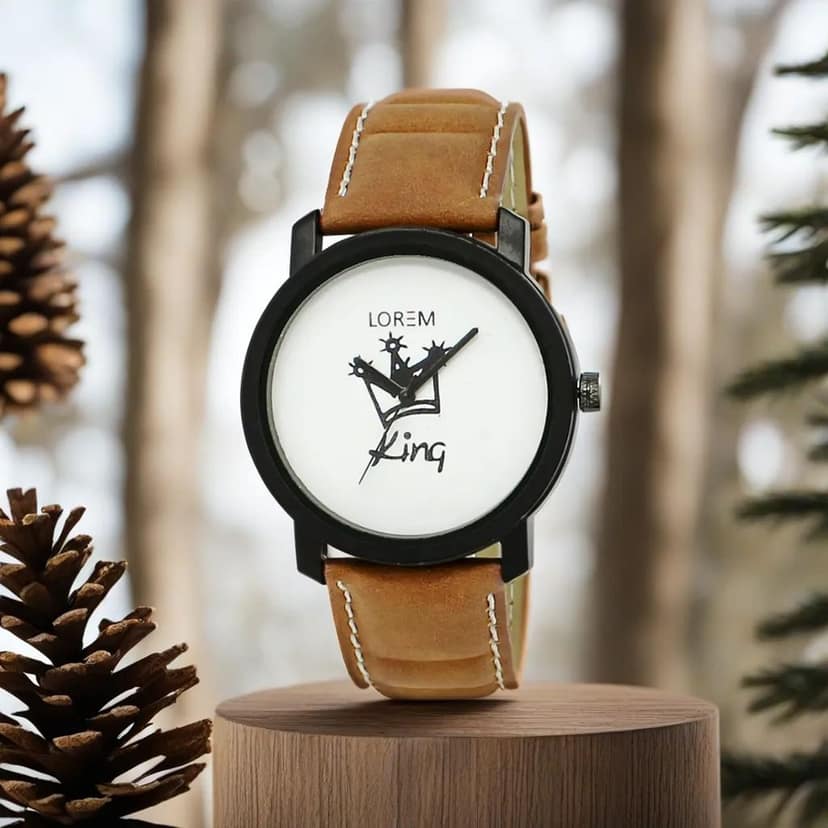 LOREM White & Black King Analog Watch for Men LR18-UF view 2