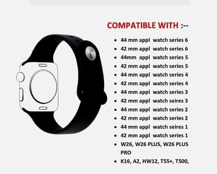 Exelent Smart Watch Strap Compatible for Watch Straps 45mm 44mm 42mm, Soft Silicone Sports Wristband for iWatch Series 7/6/5/4/3/2/1/SE (Watch Not Included) (Black) view 2