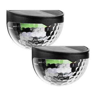6 LED Solar Powered Wall Mount Fence LightHoneycomb Shade Design (2 Pcs Set)
