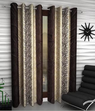 Home Sizzler Set of 2 Window Eyelet Curtains