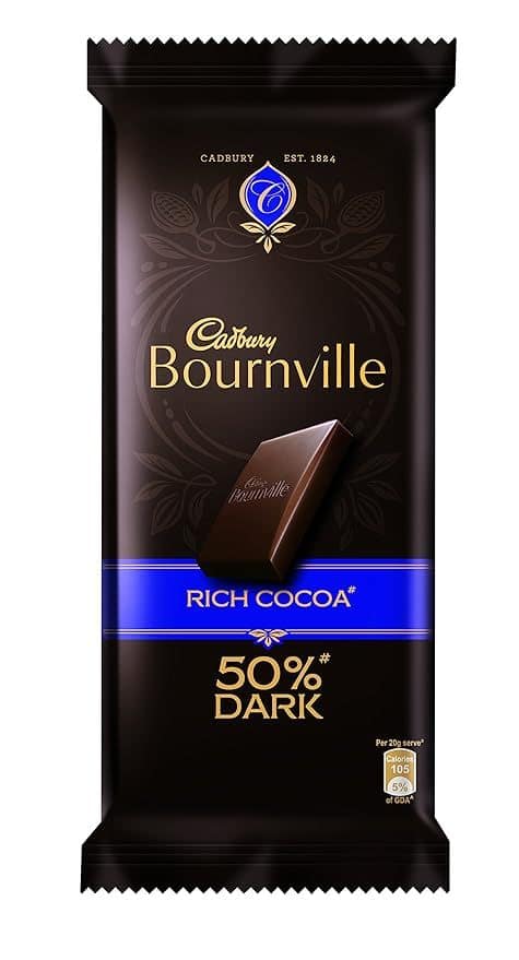 Cadbury Bournville Rich Cocoa Dark Chocolate Bar 31 Gms
