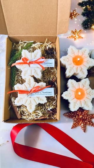 Snow Flake Christmas Soy Candle