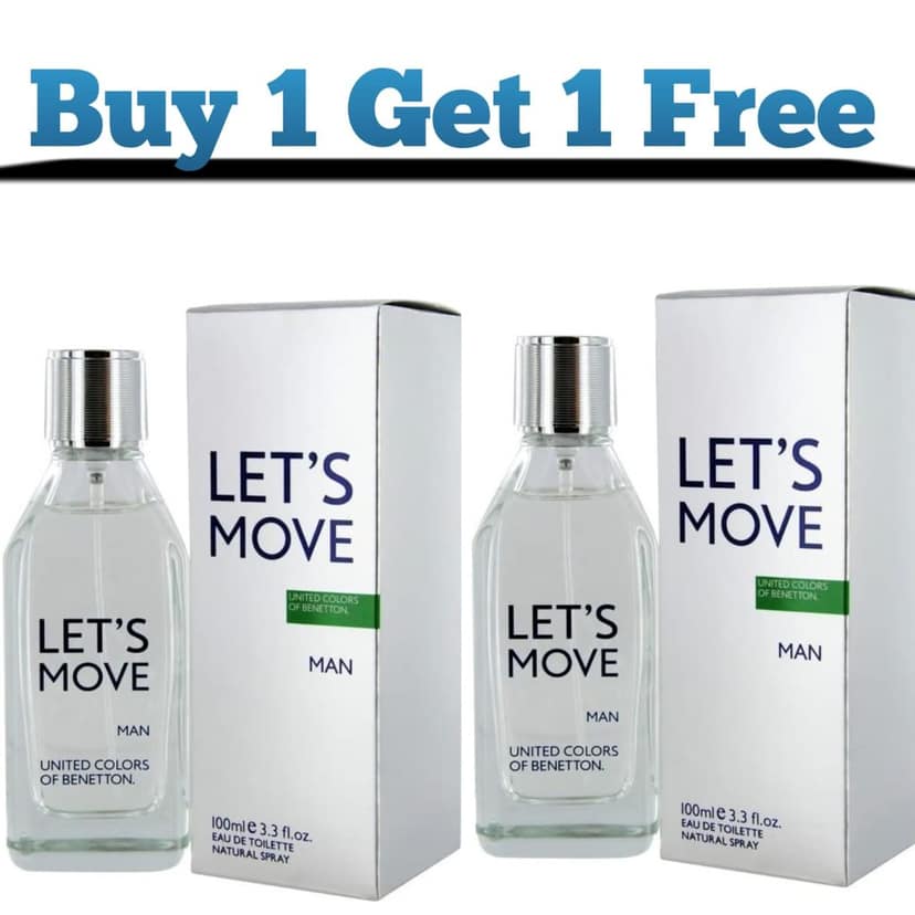 United Colors of Benetton Let's Move Eau de Toilette for Men, 100ml - Buy 1 Get 1 Free