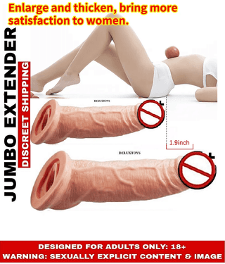 SR ENTERPRISE- 8 inch Double Hole Jumbo Penis Sleeve With 2 Inch Length Extension And 1cm Girth Increase