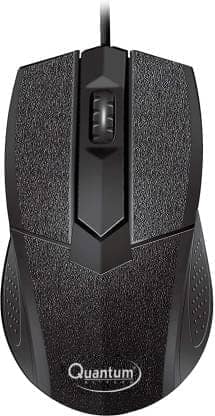 QUANTUM QHM224D Wired Optical Mouse (USB 2.0, Black)