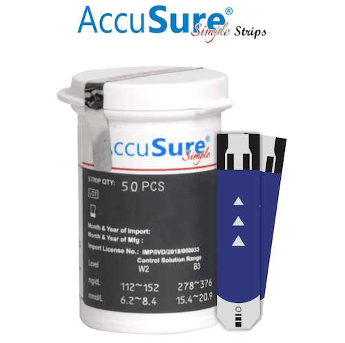 AccuSure Simple Blood Glucose Test Strips, 50 Count view 2