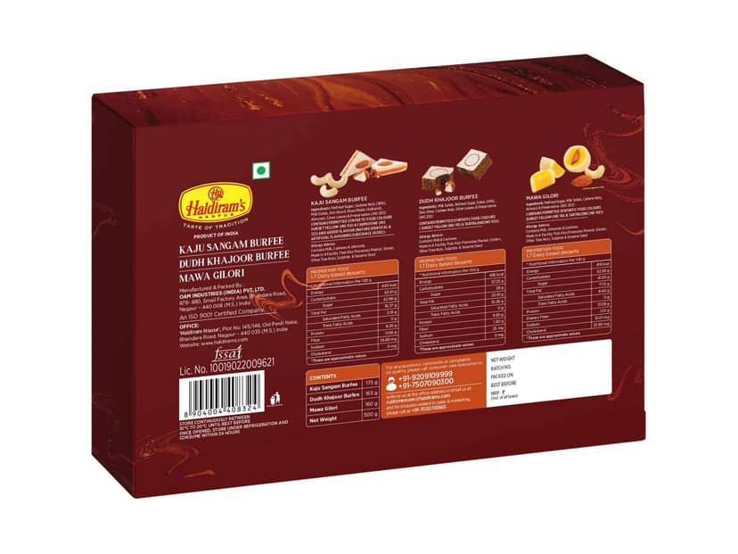 Haldiram's Flavourful Fusions (Ghee) Packed Sweets - 500 Gm - Pack of 2 view 2