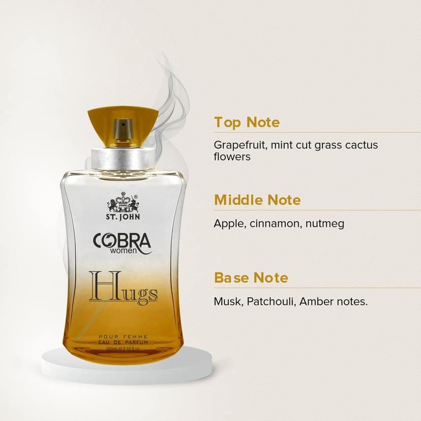 ST.JOHN Cobra Hugs Paris Perfume for Women| Eau de Parfum| Long Lasting Womens Perfume| Date Night Fragrance Body Spray for Women (100ml) view 2