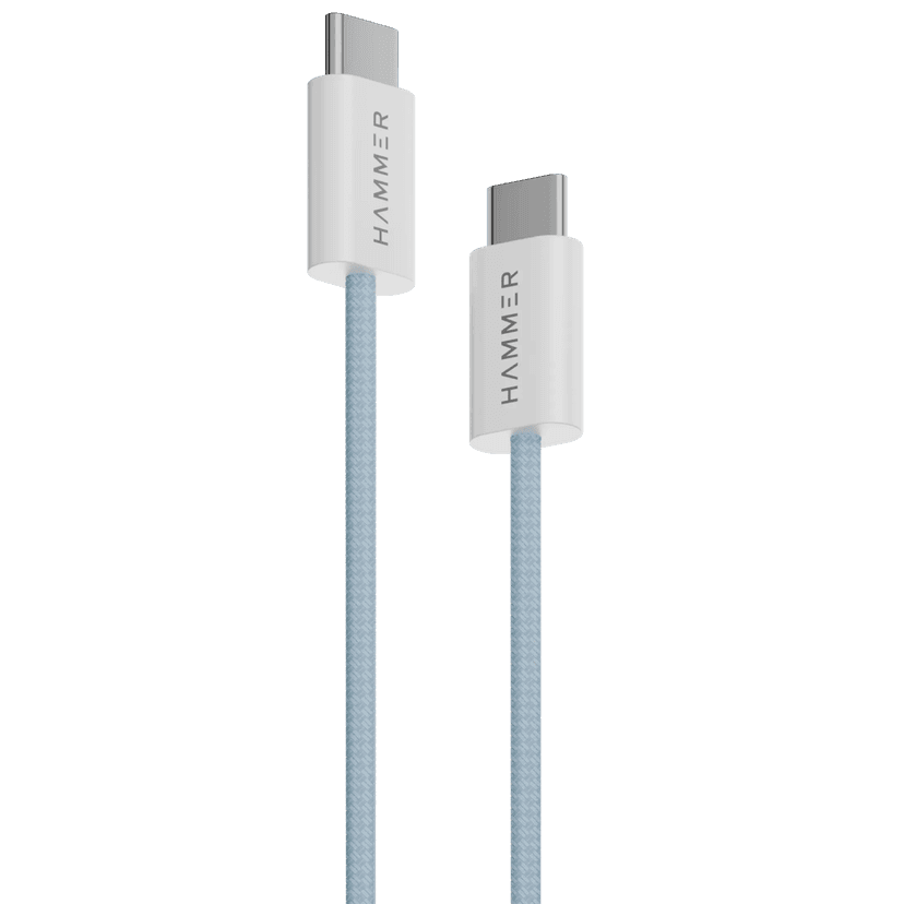 Hammer Type C to Type C 65W Braided, PD Fast Charging 1.5 Meter Tangle Free Wire view 2