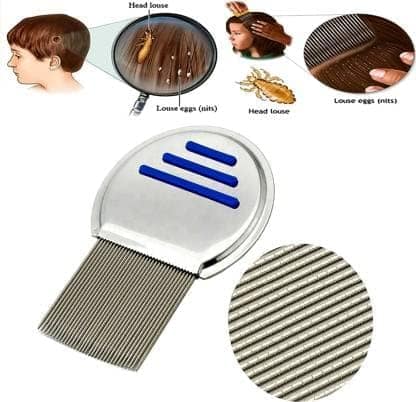 Elecsera Premium Lice Comb With Steel Teeth removes Lice & Nits NIT Free Hair () view 2