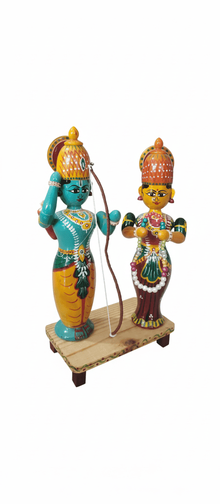 Handcrafted Wooden Idol Set view 2