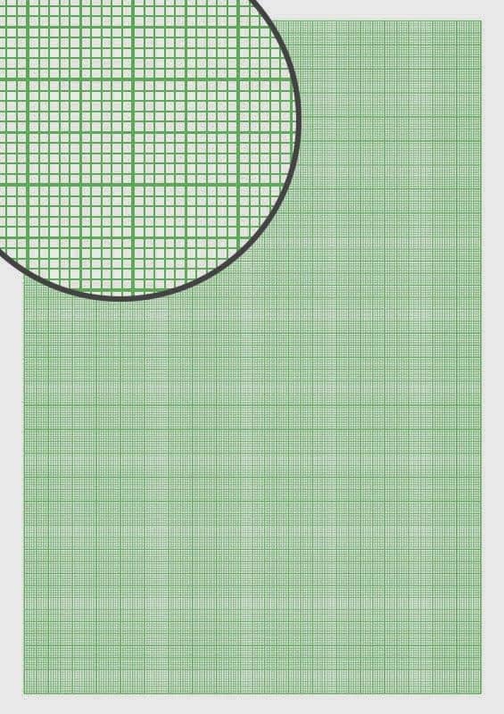 Green Graph Paper A4 Size (8 x 11 Inches) - Loose Sheets (Pack of 100) – Quad Ruled Trace Paper for Graph Plotting, Statistics, School & College Projects – Multipurpose Green Grid Sheets view 2