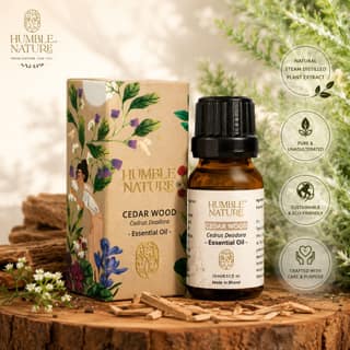 Humble Nature Cedarwood Essential Oil | Natural Steam Distilled Plant Extract | Cedrus Deodara Oil for Diffuser, Aromatherapy, Massage & DIY Blends | Premium Essential Oil 15ml