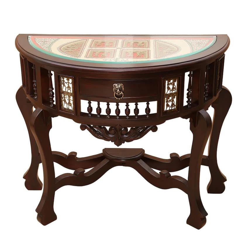 OoNA AWADH-11AA AAC290627 Teakwood Console Table view 2