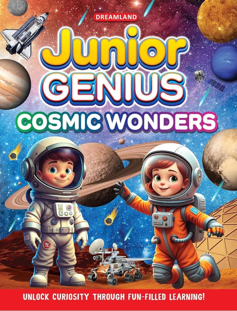 Junior Genius: Cosmic Wonders – A Fun-Filled Space Learning Book for Kids Age 7+ | Explore Planets, Stars, Rockets, and More Through Facts, Activities & Quizzes