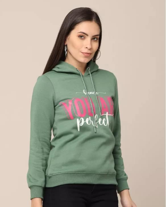 ATTIRIS Women's Cotton Printed Full Sleeve Pullover Hoodies view 2